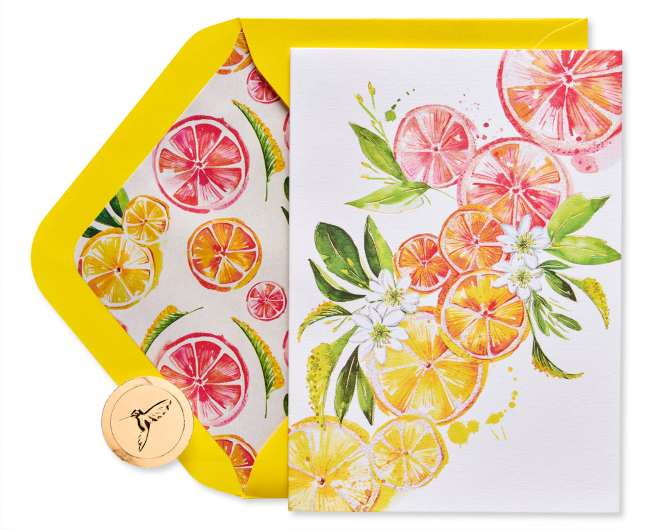 Papyrus - Sun-kissed Citrus Pattern Letterpress design Blank Card Papyrus - Sun-kissed Citrus Pattern Letterpress design Blank Card